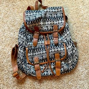 Boho Elephants Backpack Purse